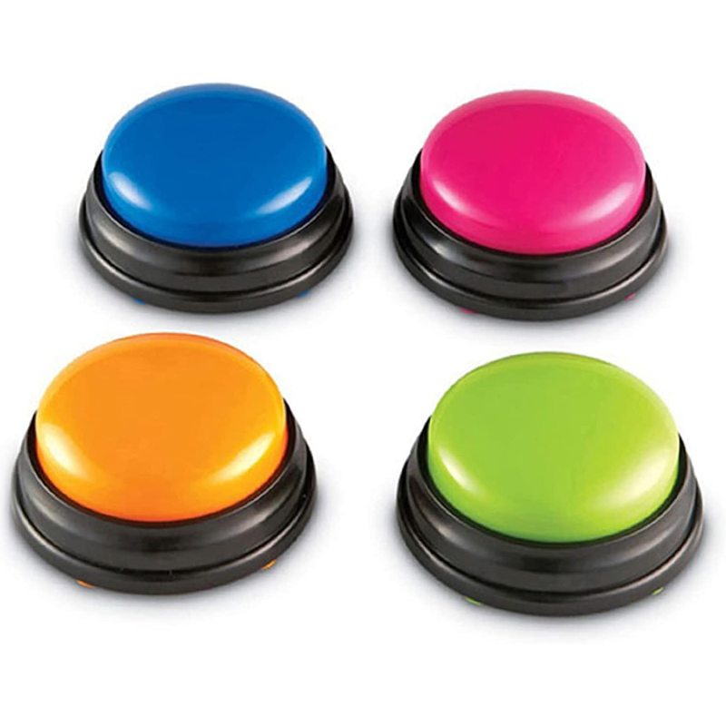 Dog Training Buttons with Led Function Recordable Button