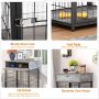 Dog Crates with Chew Resistant Dense Indoor Decorative Furniture Dog Cage Wooden Dog Cage with Drawer