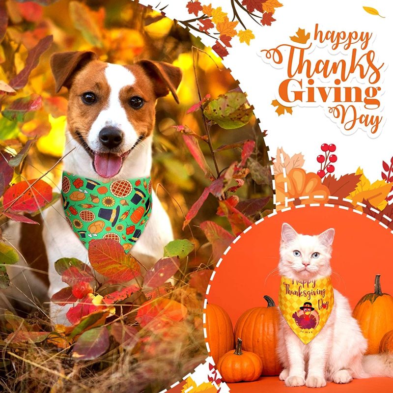 Dog Bandanas Cat  Kerchief Triangle Scarf for  PET  Holiday Seasonal  Collar Washable Cute Pet