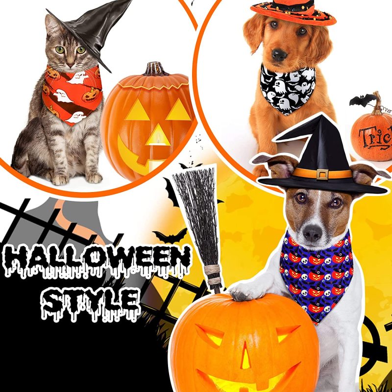 Dog Bandanas Cat  Kerchief Triangle Scarf for  PET  Holiday Seasonal  Collar Washable Cute Pet