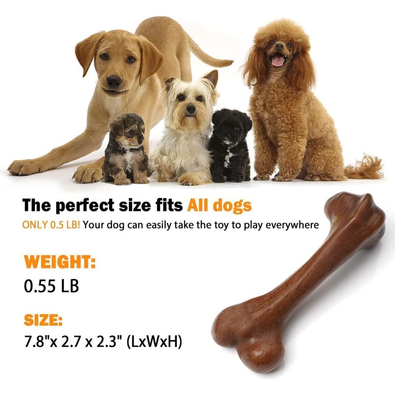 Dog Toys for Aggressive Chewers, UXVA Indestructible Nylon Bone Dogs Chew Toys, Durable Tough Puppy Teething Toys