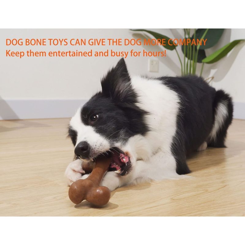Dog Toys for Aggressive Chewers, UXVA Indestructible Nylon Bone Dogs Chew Toys, Durable Tough Puppy Teething Toys