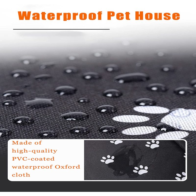 Outdoor Houses for Feral Cats Dogs Water-Resistant Canvas Roof Cat Houses For Stray Cats Shelter