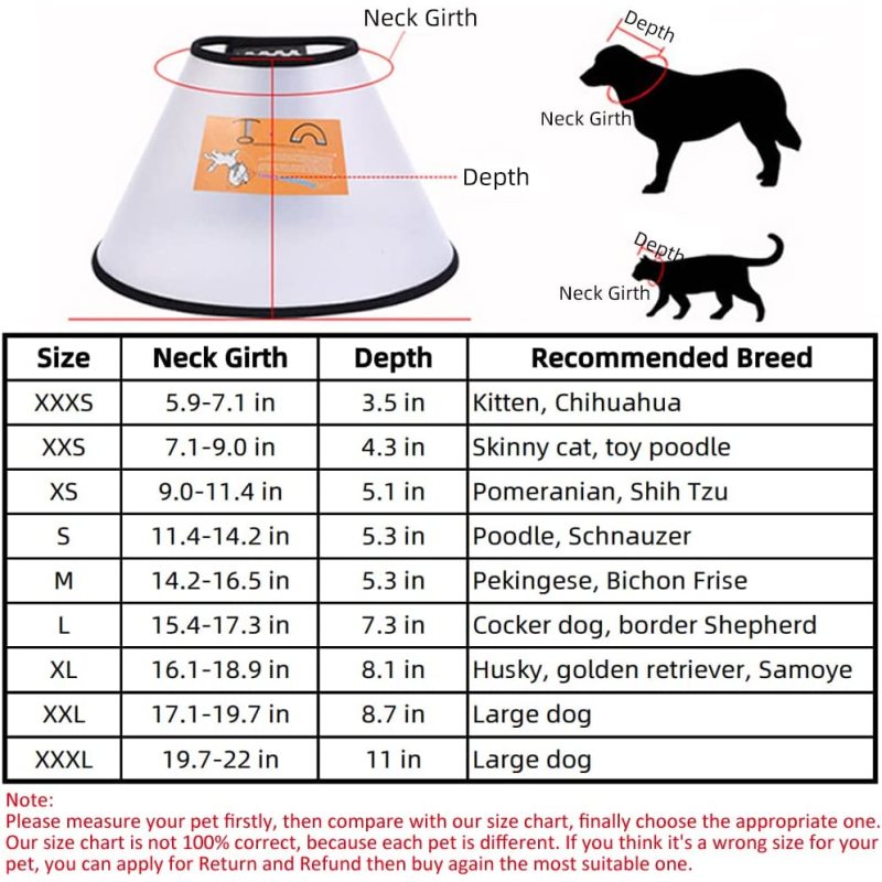Surgery Adjustable Dog Neck Pet Recovery Collar for Dogs and Cats After Surgery