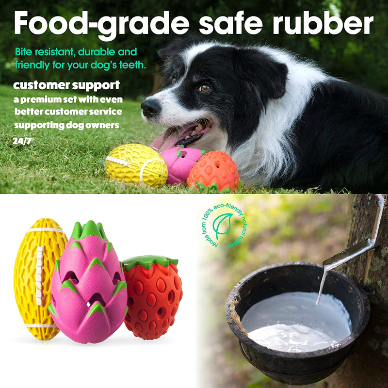 Hot Sales Squeaky Rubber Dog Chew Toys,Interactive Dog Toy for Aggressive Chewers