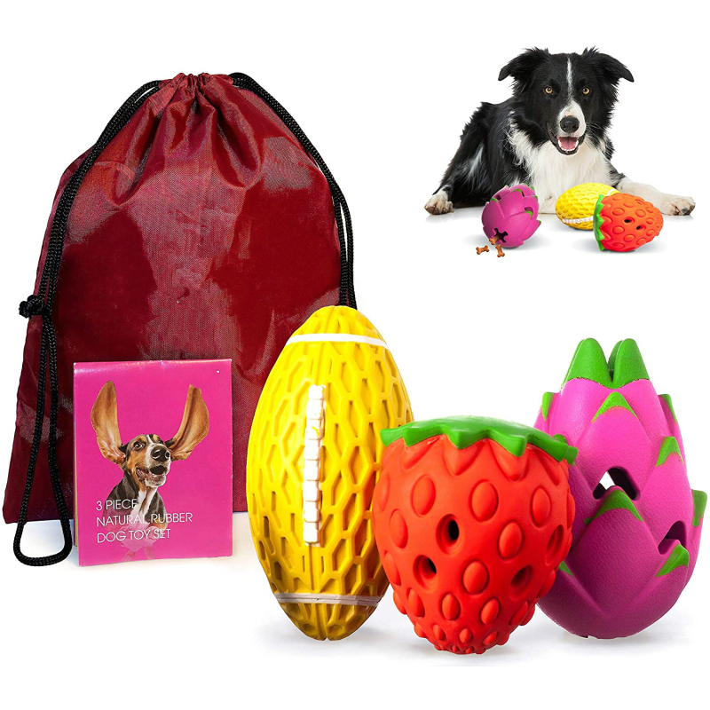 Hot Sales Squeaky Rubber Dog Chew Toys,Interactive Dog Toy for Aggressive Chewers