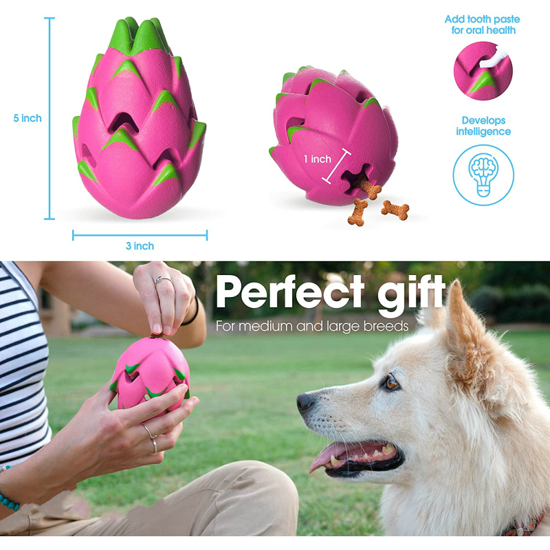 Hot Sales Squeaky Rubber Dog Chew Toys,Interactive Dog Toy for Aggressive Chewers