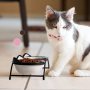 Wholesale Cat Bowl With Cartoon Pet Ceramic Bowl With Iron Frame Double Bowl For Dual Use For Pet