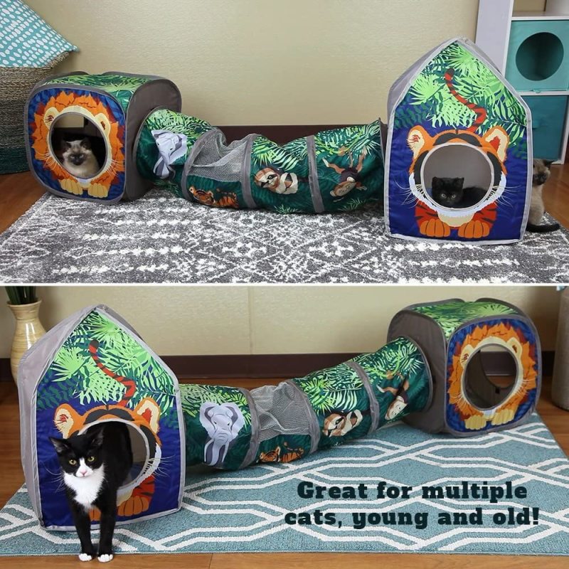 Collapsible Cat Play Kennel Cube Tunnel Cat Toys For Cat Indoor Use