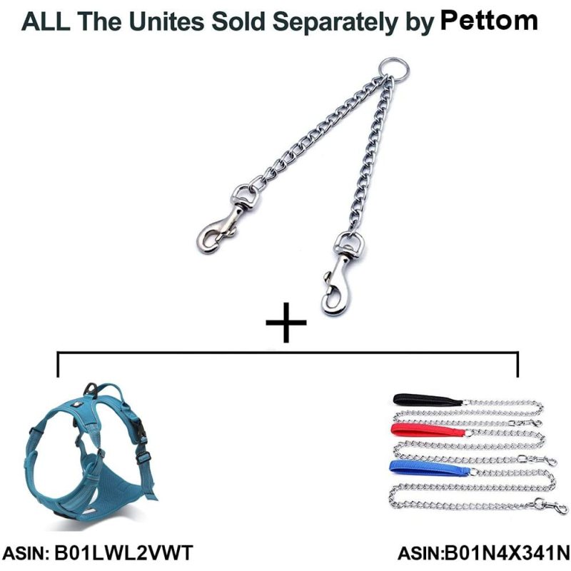 Two double lead Chain Double Leash For Dog