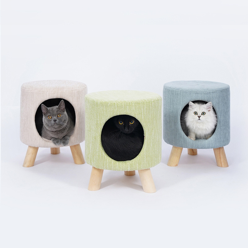 Large Cat Bed Cat House CondoPop Up bed Wood Bench Stackable bed Cave