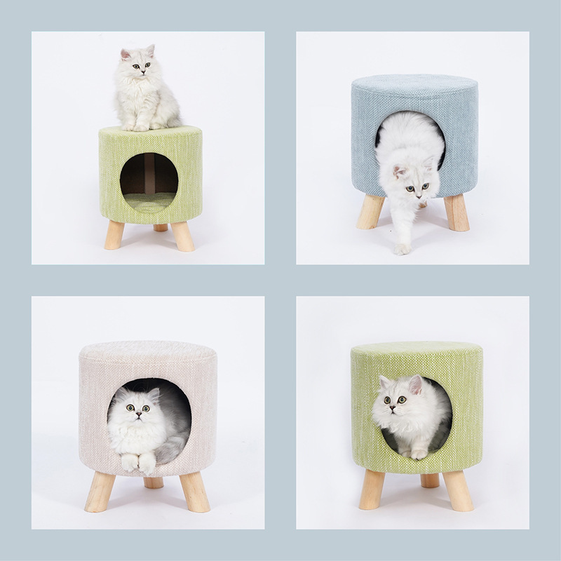 Large Cat Bed Cat House CondoPop Up bed Wood Bench Stackable bed Cave