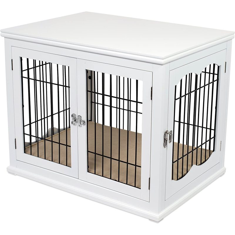 Indoor Pet Crate Side Table Decorative Dog Kennel with Pet Bed For Dog