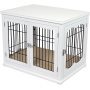 Indoor Pet Crate Side Table Decorative Dog Kennel with Pet Bed For Dog