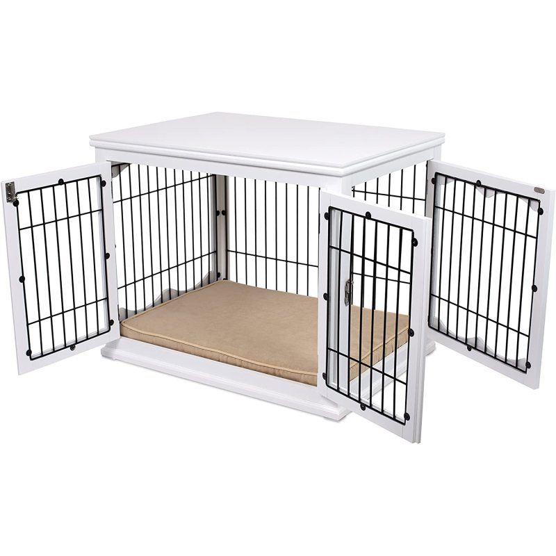 Indoor Pet Crate Side Table Decorative Dog Kennel with Pet Bed For Dog