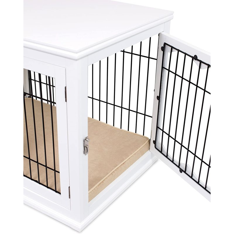 Indoor Pet Crate Side Table Decorative Dog Kennel with Pet Bed For Dog