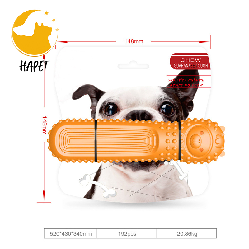 Puppy Chew Toys for Teething Dog Bones Toothbrush Teething Chew Sticks Toys Natural Rubber