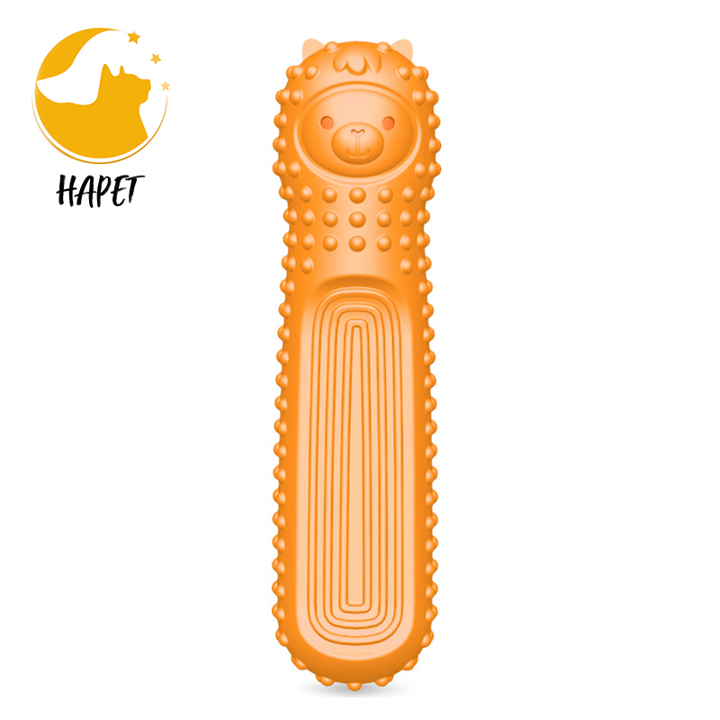 Puppy Chew Toys for Teething Dog Bones Toothbrush Teething Chew Sticks Toys Natural Rubber