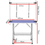 Dog Pet Grooming Table for Large Dogs Adjustable Height Heavy Duty Portable Trimming Drying Table with Arm/Noose/Mesh Tray