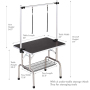 Dog Pet Grooming Table for Large Dogs Adjustable Height Heavy Duty Portable Trimming Drying Table with Arm/Noose/Mesh Tray
