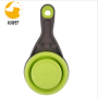 Collapsible Pet Scoop Silicone Measuring Set Sealing Clip 3 in 1 Multi Function Scoop Bowls Bag Clip for Dog