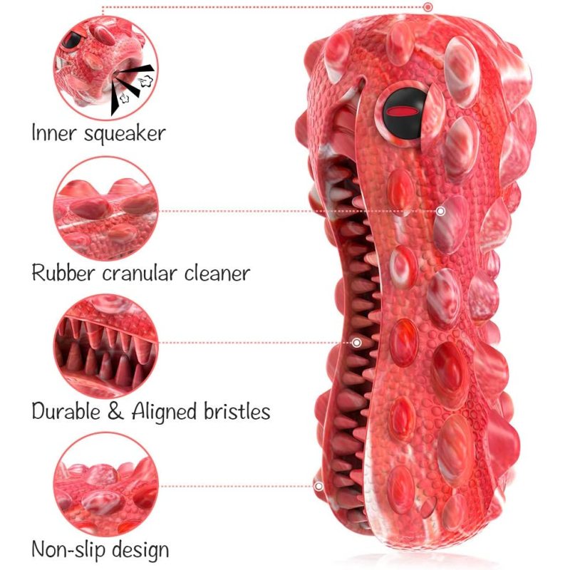 Dog Toys for Aggressive Chewers Large Medium Breed Indestructible Dog Squeaky , Durable Toothbrush Toys