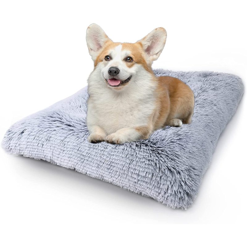 Plush Soft Fluffy Pet Beds Dog Bed Crate Pad Washable Dog Crate Bed