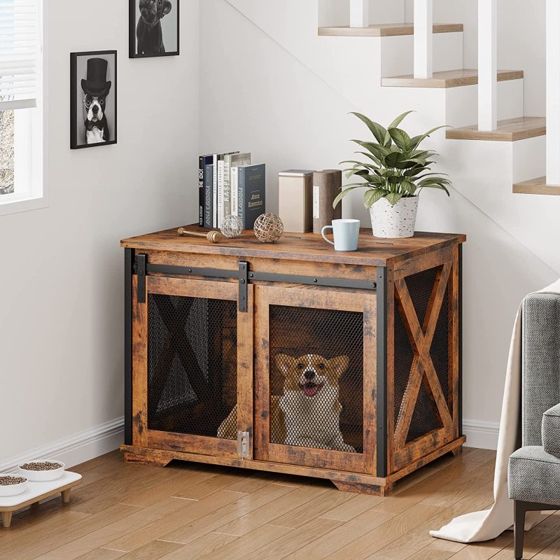 Simple wooden Door Crate Furniture Solid wood pet nest