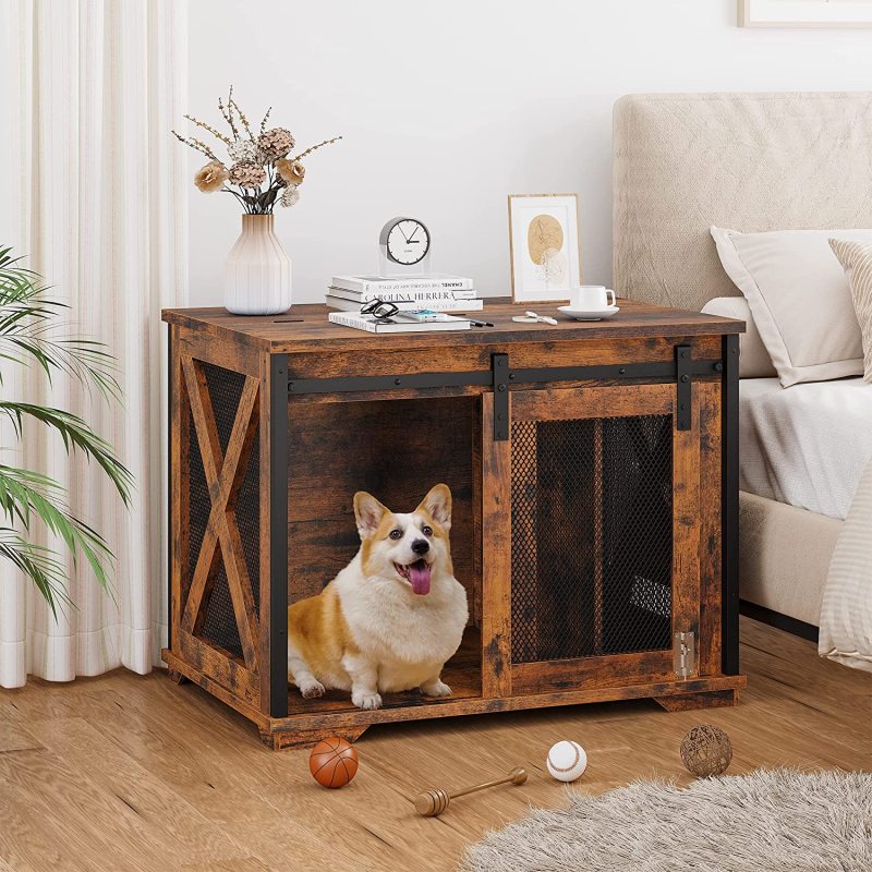 Simple wooden Door Crate Furniture Solid wood pet nest