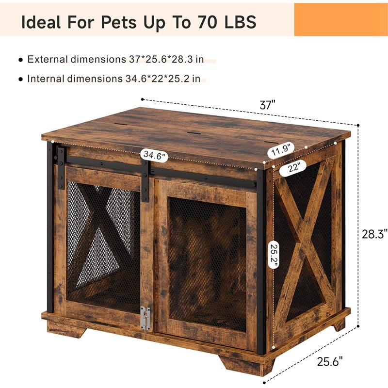 Simple wooden Door Crate Furniture Solid wood pet nest