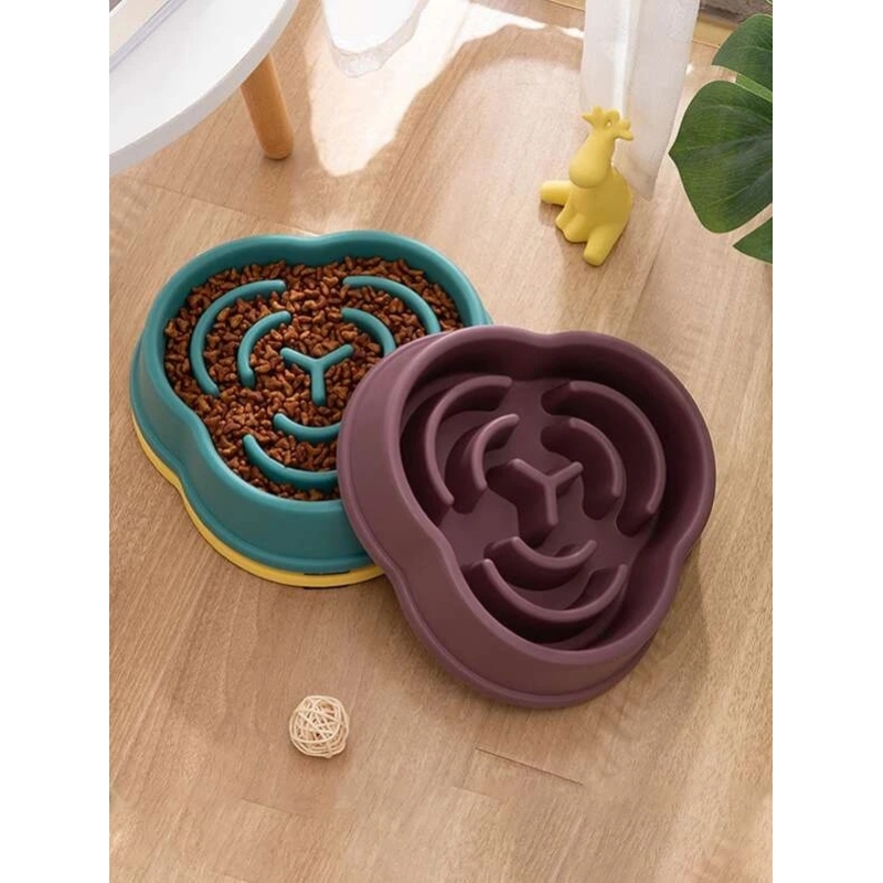 Factory Direct Sales of New Cloud Mercedes Cats and Pet Slow Food Bowl Anti Choking Bowl anti Skid Puzzle Healthy Bowl