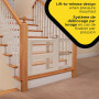 Plastics Swing Gate with Pressure Mount Lift Fits Spaces For Pet