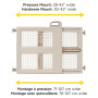 Plastics Swing Gate with Pressure Mount Lift Fits Spaces For Pet