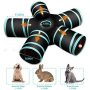 Cat Toys Five Way Tunnel For Puzzle Cat Toys Drill Bucket With Folding Cat Passage