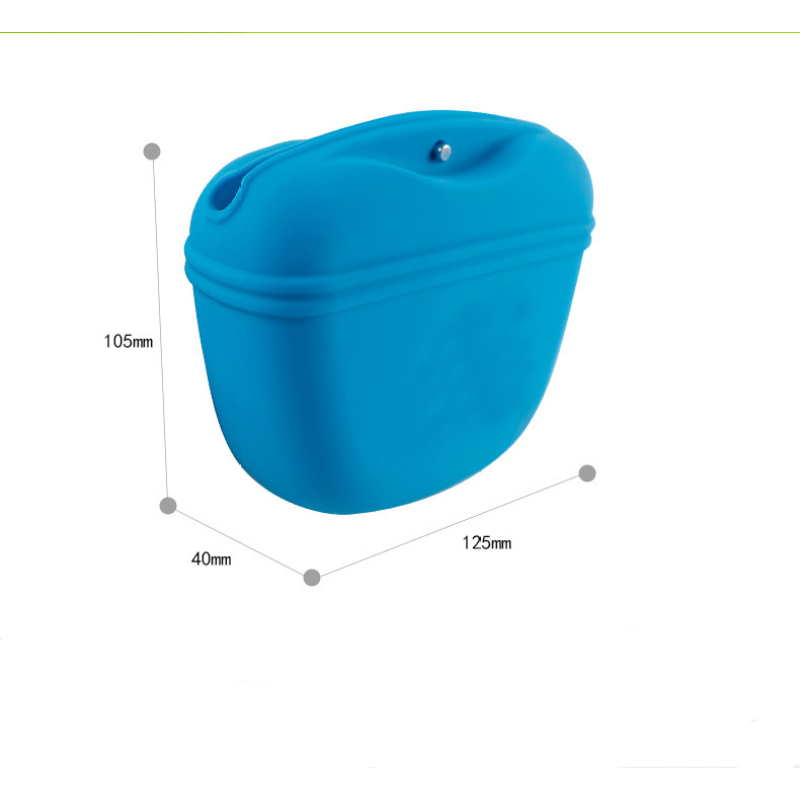 Silicone Dog Treat Pouch with Clip and Magnetic Closing Portable Waist Bag Bait Treat Snack Holder dog training pouch bag