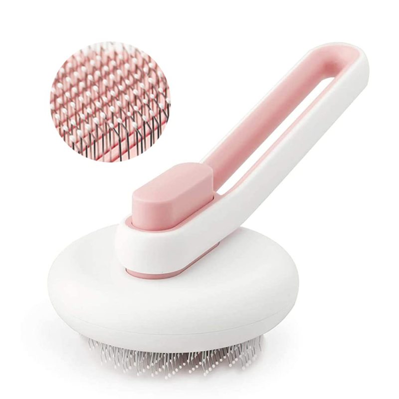 Self Cleaning Slicker Brush for Removes Loose Undercoat Cat Hair Brush Pet Products