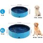 Foldable Dog Pool for Medium Dogs - KizmetKare Portable Pool Plastic Pet BathTub, Outdoor Large Dog Swimming Pool