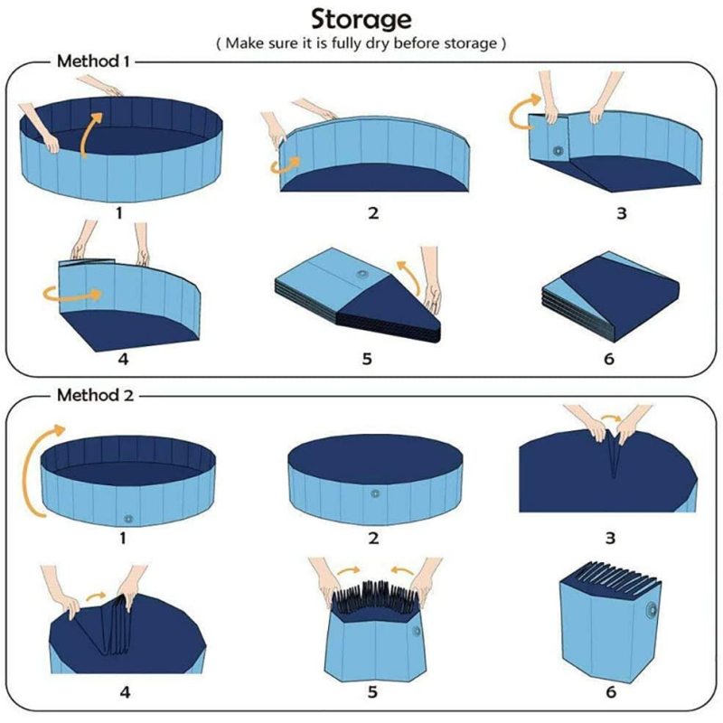 Foldable Dog Pool for Medium Dogs - KizmetKare Portable Pool Plastic Pet BathTub, Outdoor Large Dog Swimming Pool