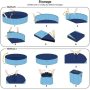 Foldable Dog Pool for Medium Dogs - KizmetKare Portable Pool Plastic Pet BathTub, Outdoor Large Dog Swimming Pool