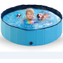Foldable Dog Pool for Medium Dogs - KizmetKare Portable Pool Plastic Pet BathTub, Outdoor Large Dog Swimming Pool