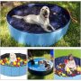 Foldable Dog Pool for Medium Dogs - KizmetKare Portable Pool Plastic Pet BathTub, Outdoor Large Dog Swimming Pool
