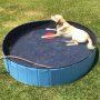 Foldable Dog Pool for Medium Dogs - KizmetKare Portable Pool Plastic Pet BathTub, Outdoor Large Dog Swimming Pool