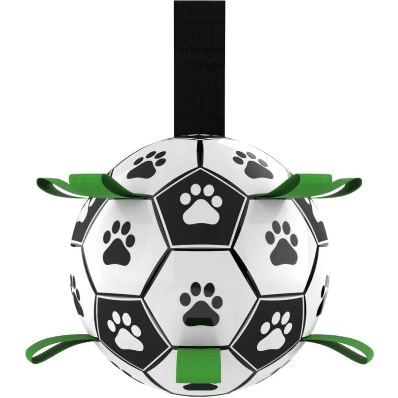 Interactive Dog Toys Soccer Ball Puppy Birthday Gifts with Grab Tabs