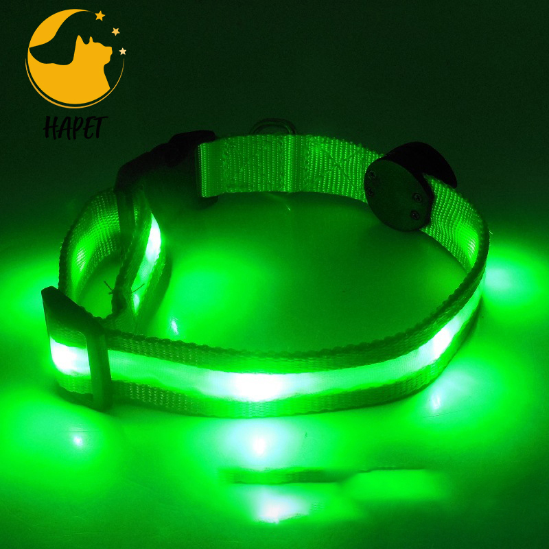 LED Dog Collar USB Rechargeable Adjustable Light up Dog Collar Super Bright Safety Light Glowing Collars