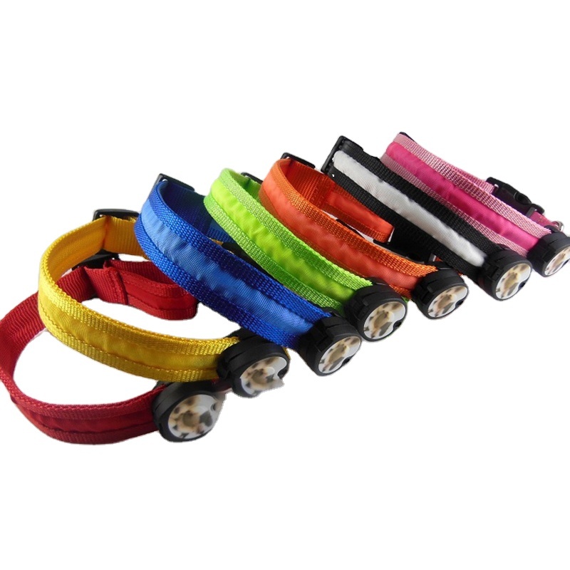 LED Dog Collar USB Rechargeable Adjustable Light up Dog Collar Super Bright Safety Light Glowing Collars