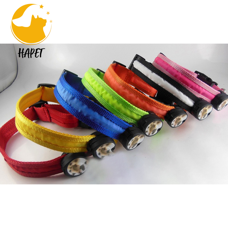 LED Dog Collar USB Rechargeable Adjustable Light up Dog Collar Super Bright Safety Light Glowing Collars
