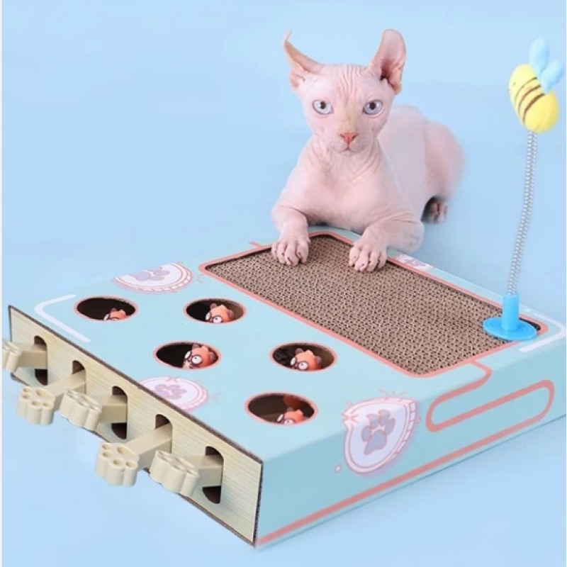 Cat Scratch Board Web Celebrity Whack-a-Mole Triad Cat Litter Toy From Artifact Fastness Corrugated Paper Mill Claw Boredom