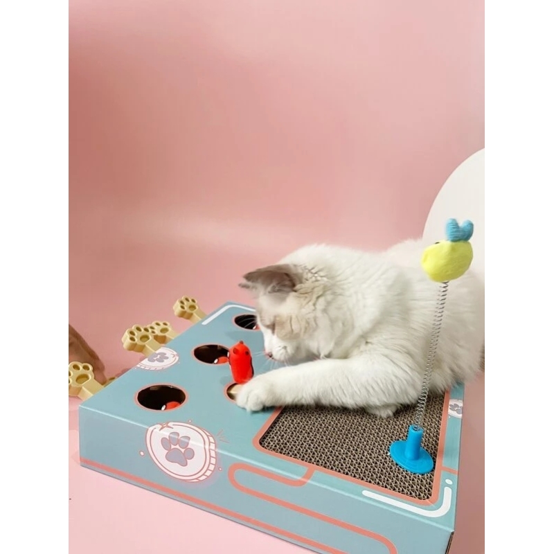 Cat Scratch Board Web Celebrity Whack-a-Mole Triad Cat Litter Toy From Artifact Fastness Corrugated Paper Mill Claw Boredom