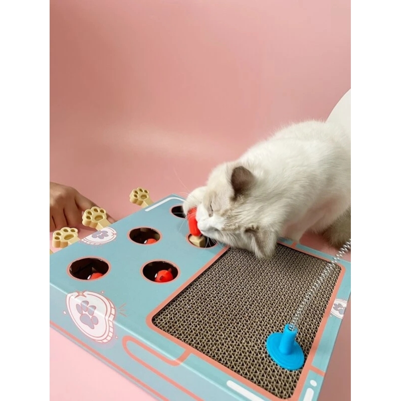 Cat Scratch Board Web Celebrity Whack-a-Mole Triad Cat Litter Toy From Artifact Fastness Corrugated Paper Mill Claw Boredom