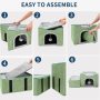 Kitten Bed Foldable Multi functional Cat House Furniture with Fluffy Ball and Scratching Pad